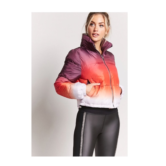 forever 21 cropped puffer jacket